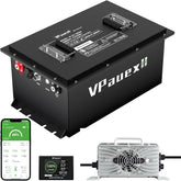 48V 105Ah Lithium Golf Cart Battery,48V Golf Cart Batteries with 22A Lithium Fast Charger,Built-in 200A BMS,Metal Casing,Supports Mobile APP,Touch Monitor,6000+ Cycles,Peak Current 600A