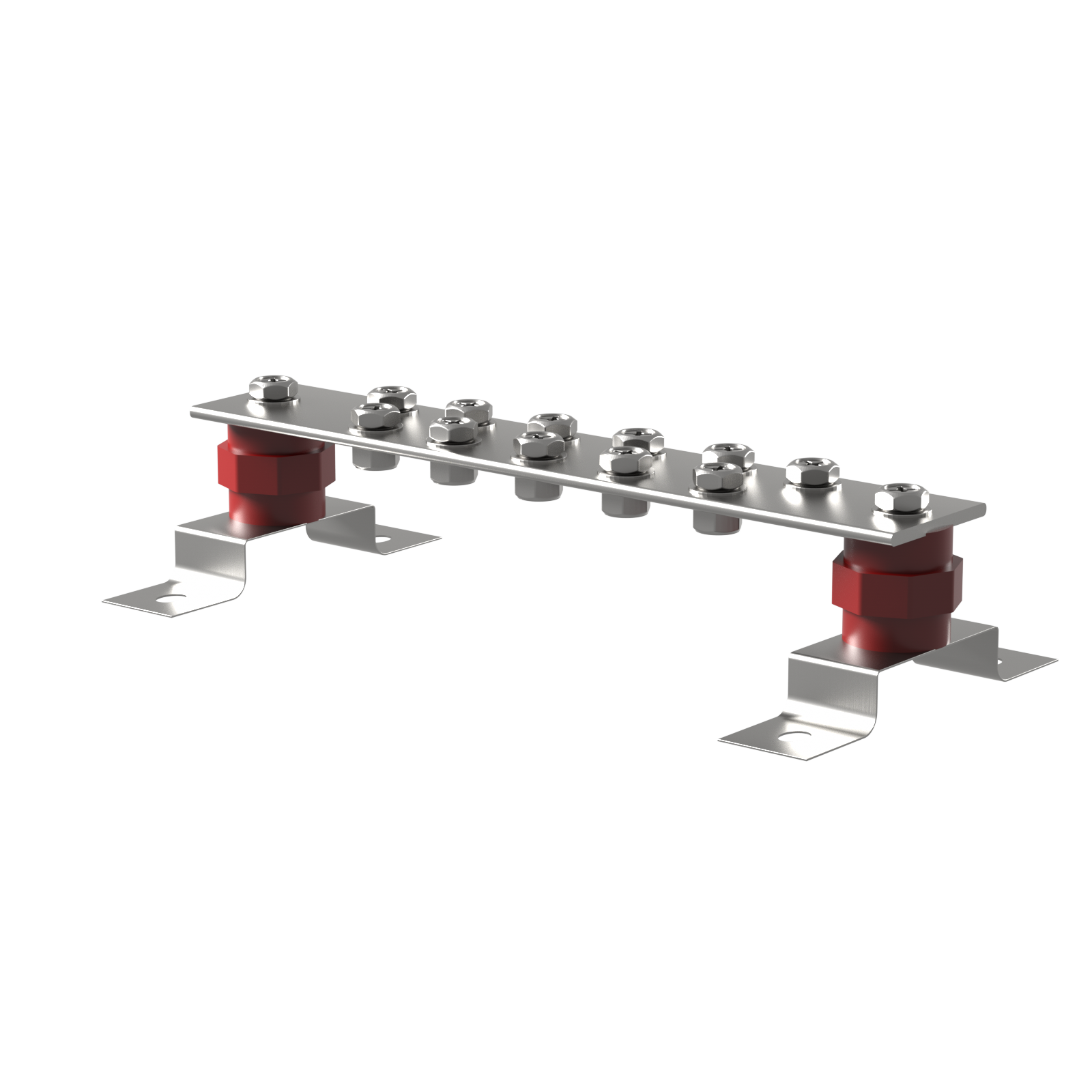 High-Current 800A Bus Bar, 51.2V Nickel-Plated Copper for Superior Conductivity, Compatible with 48V LiFePO4 Server Rack & Solar Energy Storage Systems(2 Pieces/Set)