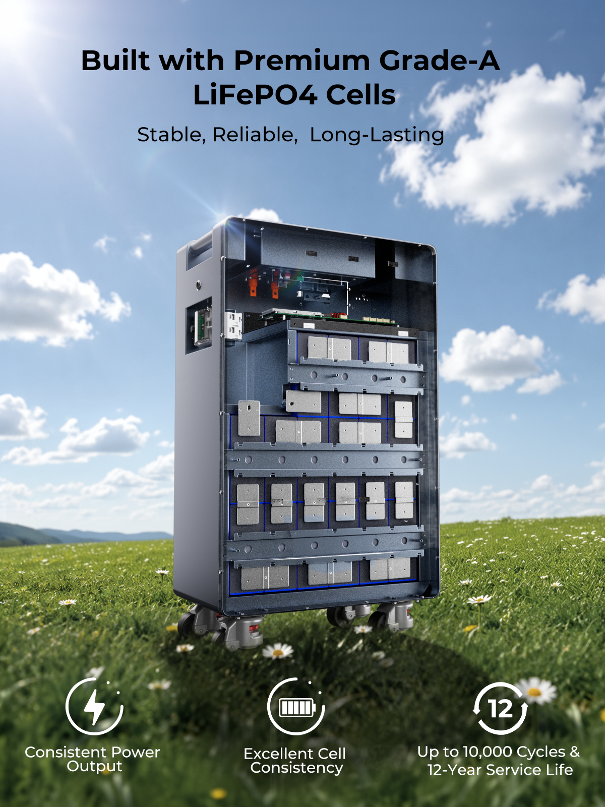 【🚚LTL】VPauexii | 51.2V 314AH Lithium Battery 16kWh | Aerosol Fire Protection  | Bluetooth & WiFi & LCD | 200A BMS