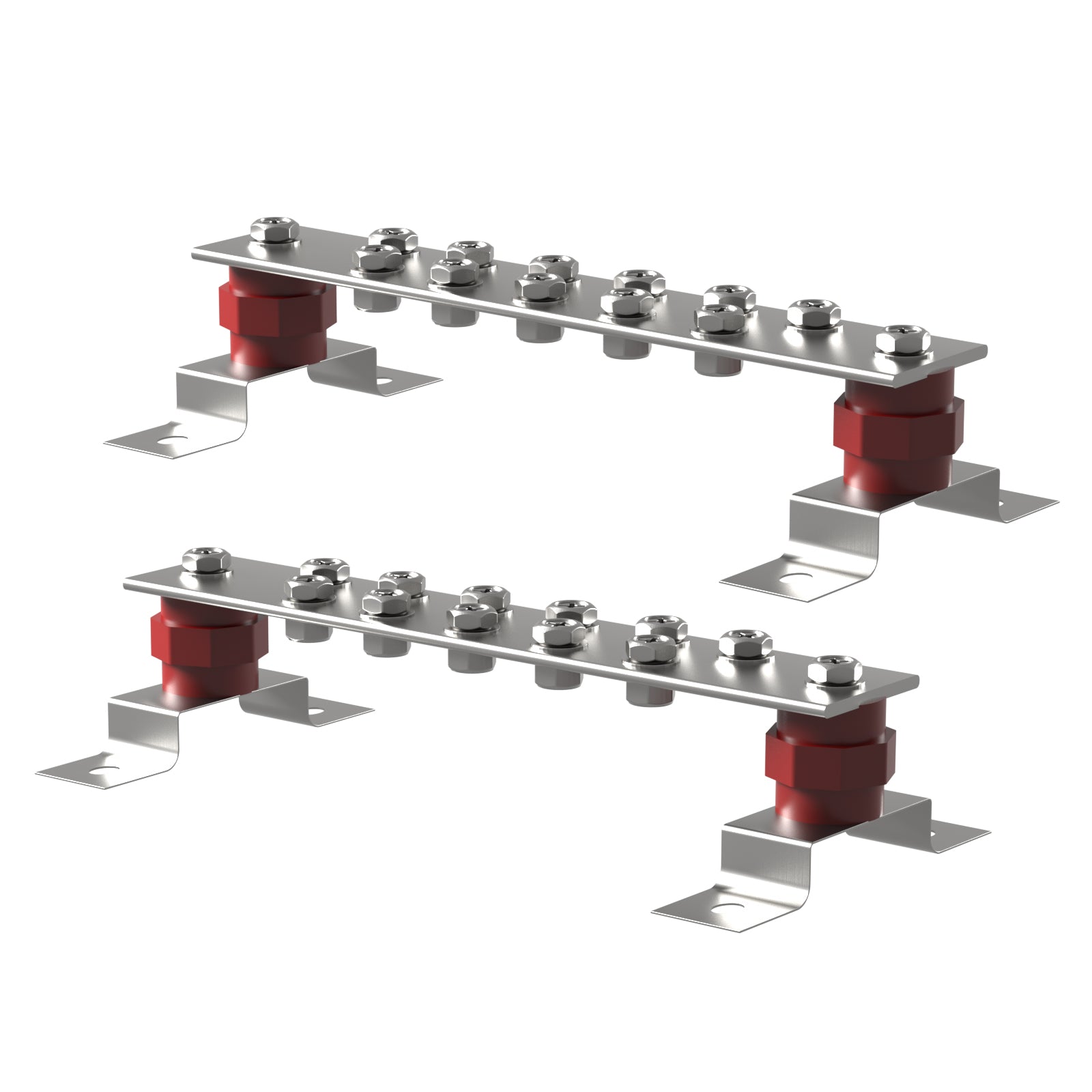 High-Current 800A Bus Bar, 51.2V Nickel-Plated Copper for Superior Conductivity, Compatible with 48V LiFePO4 Server Rack & Solar Energy Storage Systems(2 Pieces/Set)