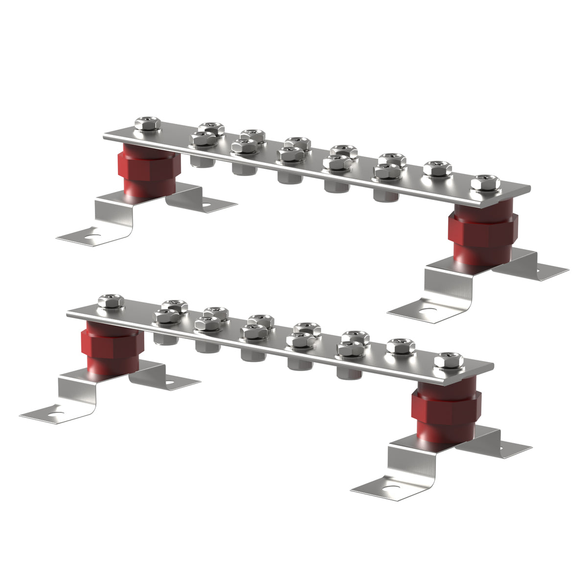 High-Current 800A Bus Bar, 51.2V Nickel-Plated Copper for Superior Conductivity, Compatible with 48V LiFePO4 Server Rack & Solar Energy Storage Systems(2 Pieces/Set)