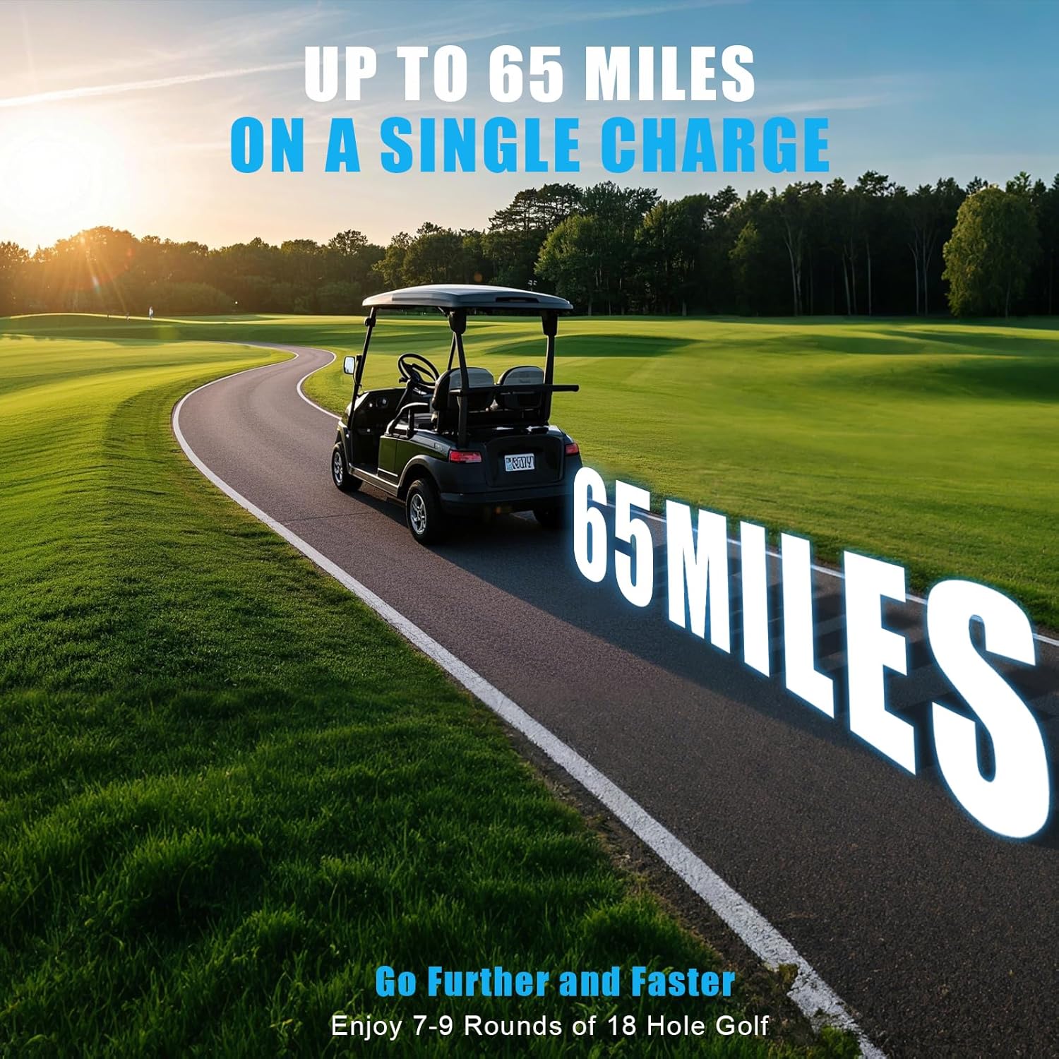 72V(73.6V) 105Ah Lithium Battery Golf Cart,72V Golf Cart Batteries with 15A Lithium Charger,Built-in 200A BMS,Metal Casing,Supports Mobile APP,Touch Monitor,6000+ Cycles,Peak Current 600A