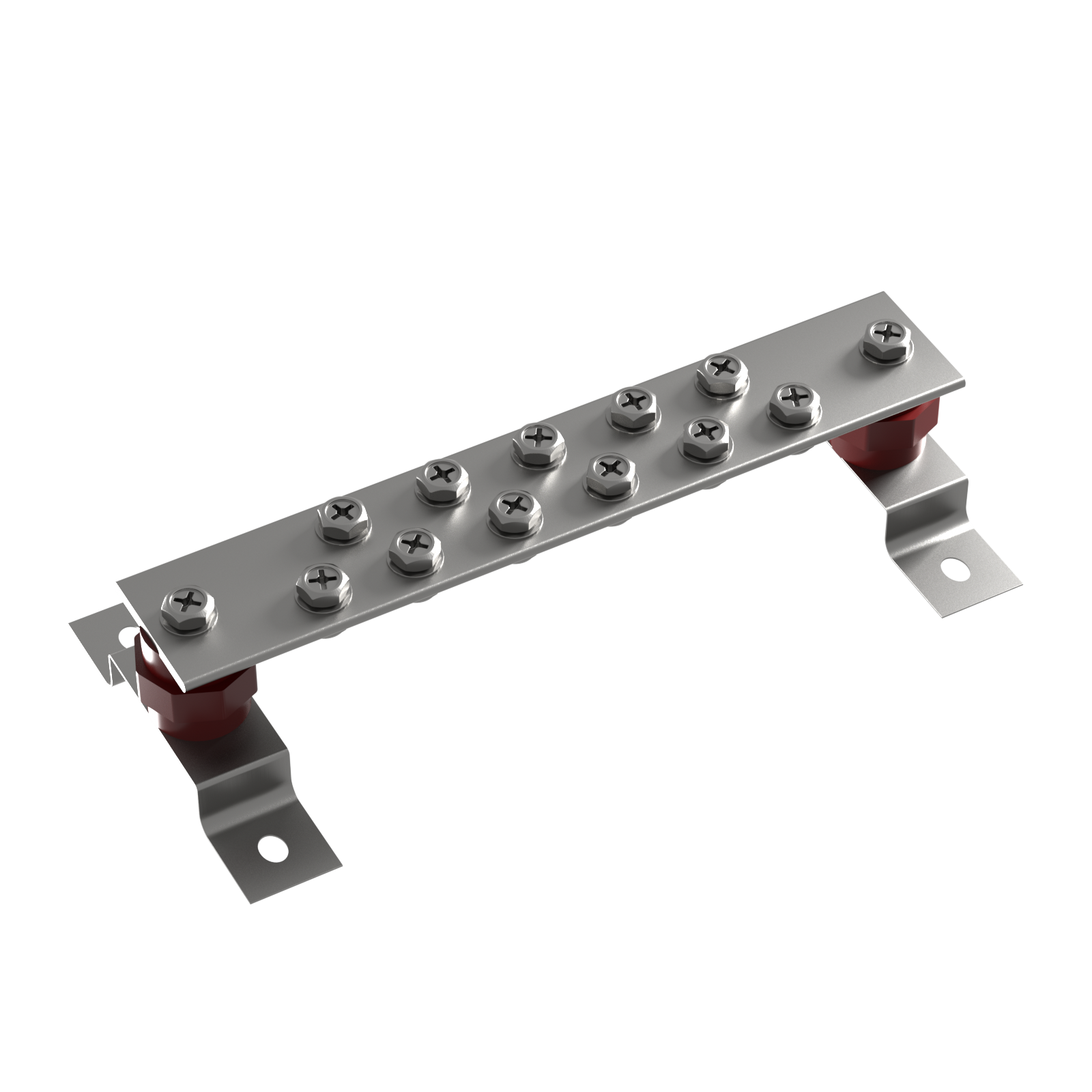 High-Current 800A Bus Bar, 51.2V Nickel-Plated Copper for Superior Conductivity, Compatible with 48V LiFePO4 Server Rack & Solar Energy Storage Systems(2 Pieces/Set)