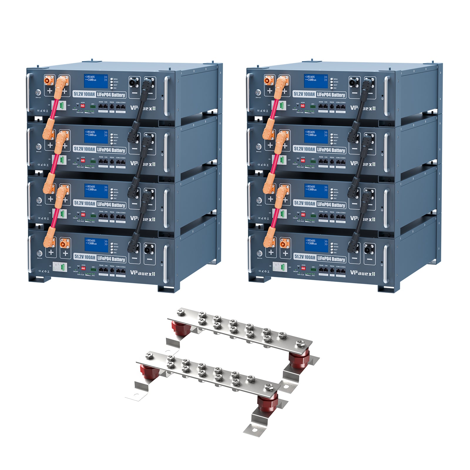 48V(51.2V) 100Ah LiFePO4 Lithium Battery,Auto Fire Suppression,WiFi/Bluetooth, 48V Server Rack Battery with 3U Rack Mount Kit, 5.12kWh,6000+ Cycles,for Solar Energy Storage, Off-Grid, Backup Power