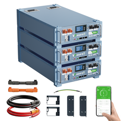 48V(51.2V) 600Ah (3 Pack 48V 200Ah）LiFePO4 Lithium Battery,Auto Fire Suppression,WiFi/Bluetooth, 48V Server Rack Battery with 3.5U Rack Mount Kit, 30.72kWh,6000+ Cycles,for Solar Energy Storage, Off-Grid, Backup Power